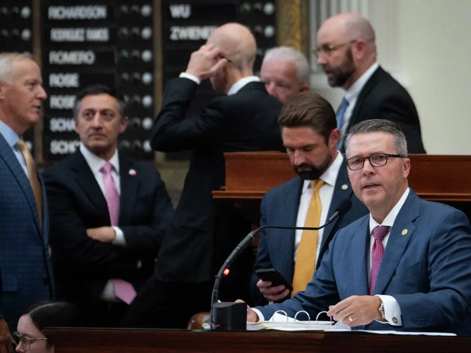 Texas Rep. Brad Buckley, R-Salado, takes questions on House Bill 2